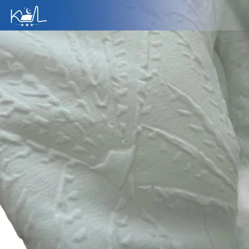 White Crinkled Cotton Quilt, Lightweight Breathable All Season Duvet, Hotel Quality Soft Comforter for Double Bed