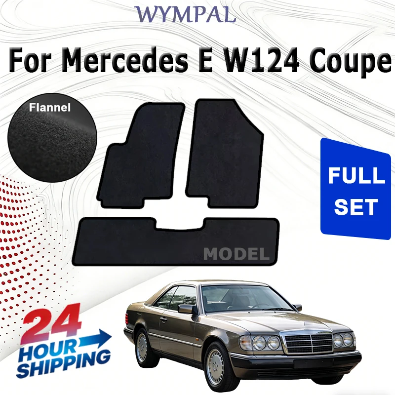 

Velour rugs set for Mercedes E W124 Coupe (1984-1997) -Black