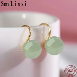Senlissi-๋ ํธ๋ก ๊ถ์ 8-12mm ์ฒ์ฐ Hotan ์ฅ ๊ท๊ฑธ์ด ์ฌ์ฑ์์ํ 925 ์คํธ๋ง ์ค๋ฒ ์คํฐ๋ 18k ๊ท๊ฑธ์ด ๋ณด์ ์ ๋ฌผ C 2202578