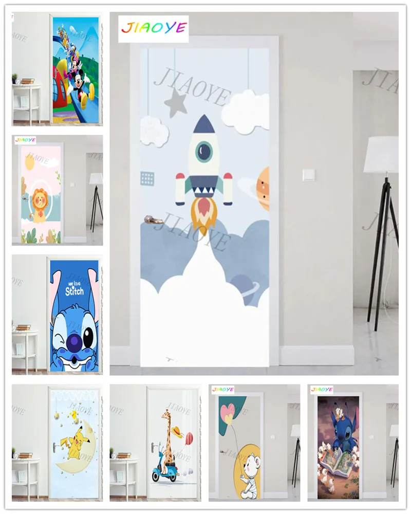 self adhesive custom cartoon door sticker children wallpaper fridge sticker,Wall Sticker Waterproof Home Decor Decal Art Poster