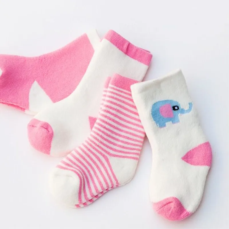 

4pairs/Lot Winter Warm Baby Girls Boy Socks Newborn Baby Boy Socks Meias Para Bebe Baby Socks 1-3Years