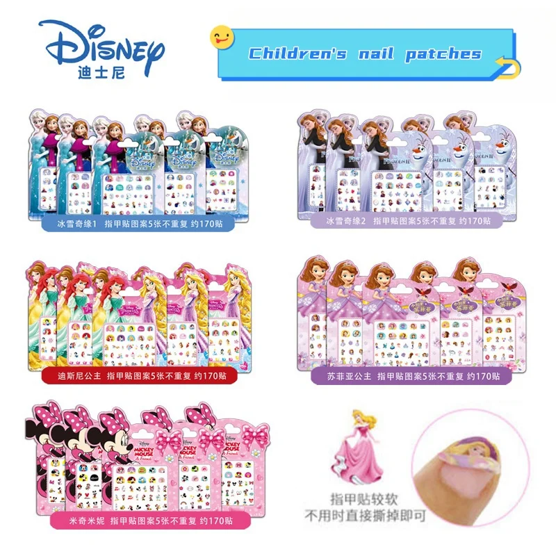 

Disney Stitch Nail Sticker Action Anime Figures Mickey Minnie Mouse Stick Nail Sticker Student Nail Art Patches DIY Stickers