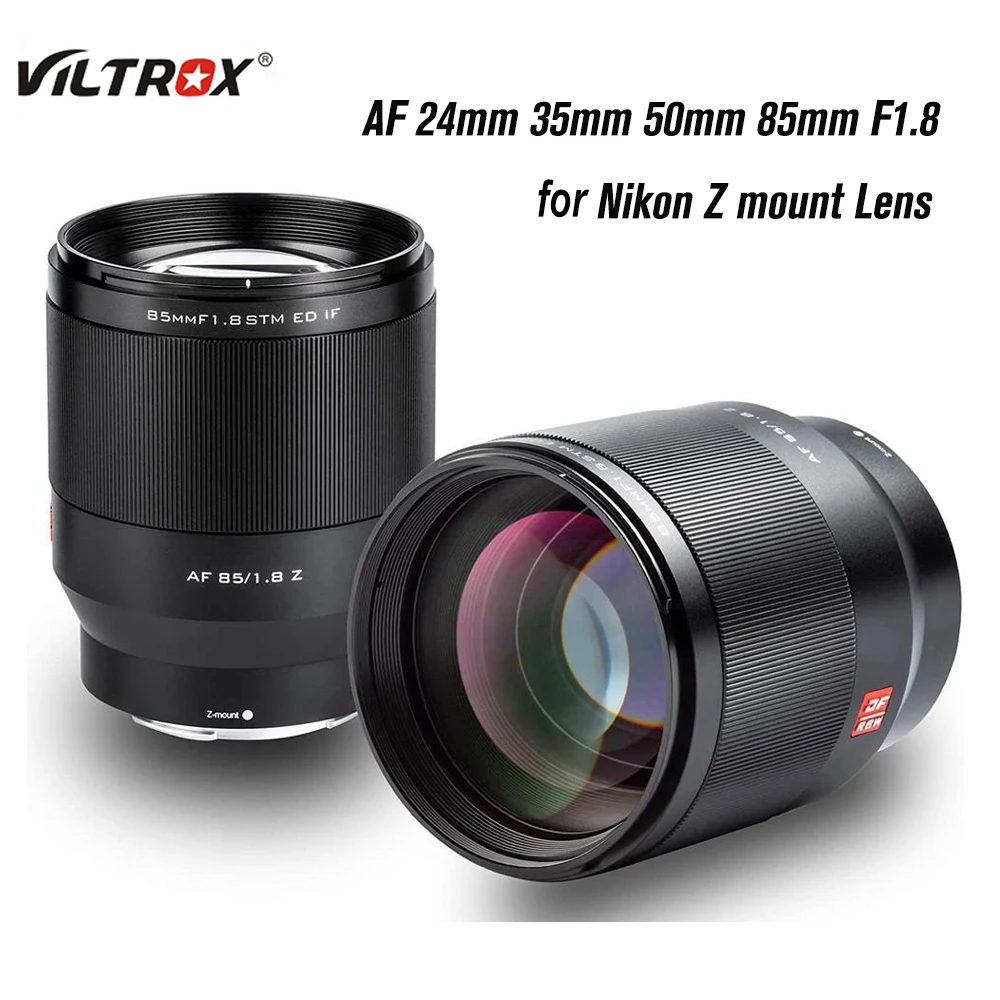 VILTROX 24mm 35mm F1.8 Auto Focus Full Frame Lens Wide Angle Prime Lens Large Aperture for Nikon Lens Z Mount Z7 Z50 Camera Lens