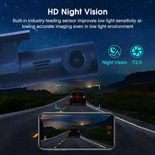 Imagen 2 del producto APP HD1080P Wifi USB MINI coche inteligente conectado a alimentar DVR Dash cámara grabadora de vídeo de visión nocturna