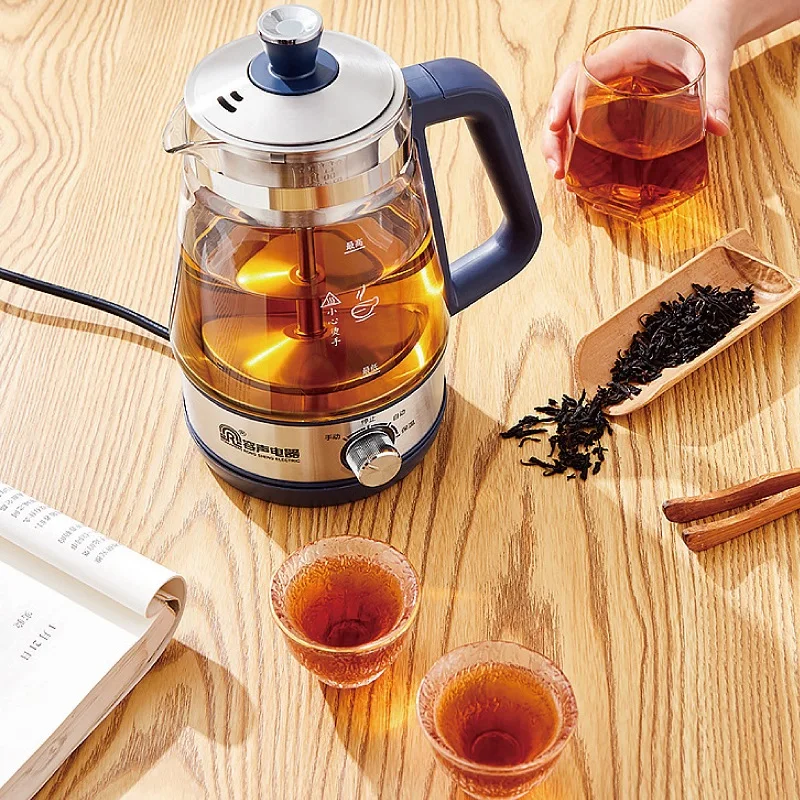 110V 220V Home Tea Maker Black Tea Pu\'er Steaming Teapot Portable Automatic Thermal Keep Warm Steam Boiling Teapot Health Pot 1L