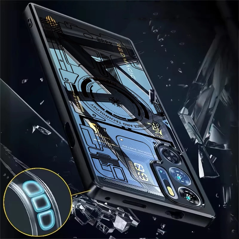 [مخزون جاهز] لهاتف ZTE Nubia Red Magic 10 Air 10S 11 11s 9 9S 8 8S Pro Plus حافظة شفافة لمنع الصدمات رقم 3