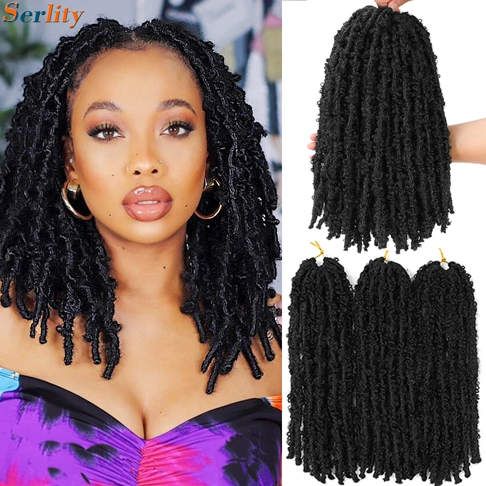 Butterfly Locs Crochet Hair 12 14 Inches Distressed Butterfly Locks Hair Meche Naturel Crochet Braids Bob Soft Locs Twist Braid