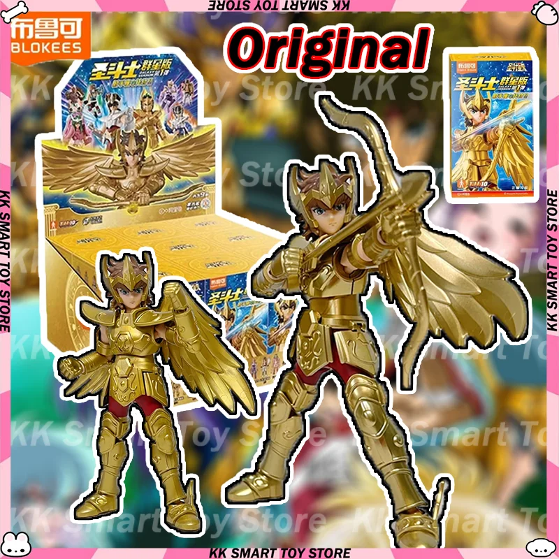 

Новая оригинальная фигурка Blokees Gold Saint Champion Saori Kido Seiya Mu Aiolia, аниме, фигурка, статуя, модель, подарки, игрушки