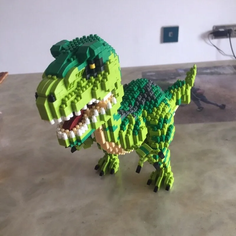 16088 16089 mundo animal antigo velociraptor monstro modelo 3d diy mini blocos de diamante tijolos brinquedo de construção para crianças sem caixa