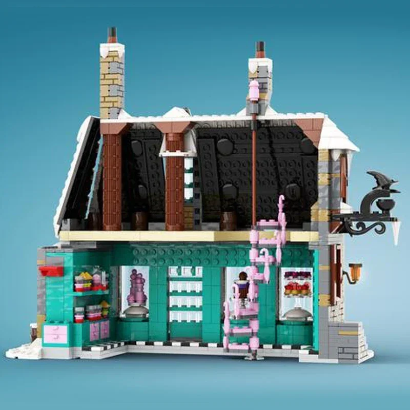Moc Gebäude Ziegel Stadt Street View Modell Winter Kabine Technologie Modulare Blöcke Geschenke Spielzeug Für Kinder DIY Sets Montage