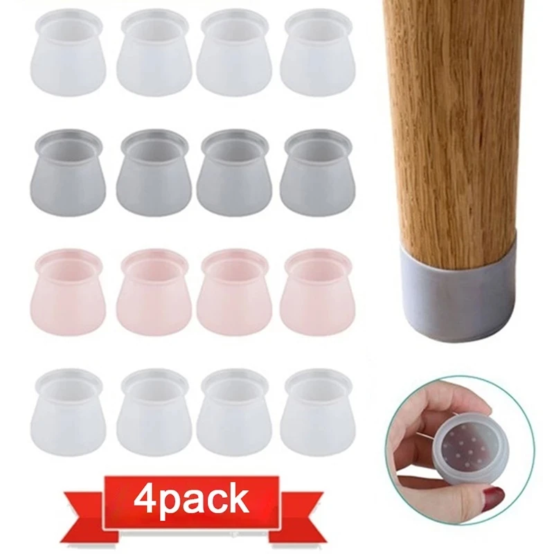 4/8/16pcs Silica Gel Furniture Leg Protection Cover Table Feet Pad Floor Protector for Chair Leg Floor Anti-slip Table Legs