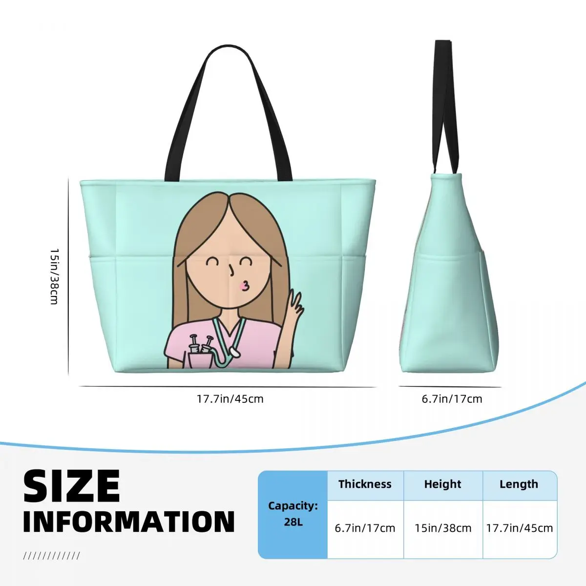 Custom Enfermera En Apuros Doctor Nurse Medical Travel Tote Bag Women Large Capacity Grocery Shoulder Shopper Bags