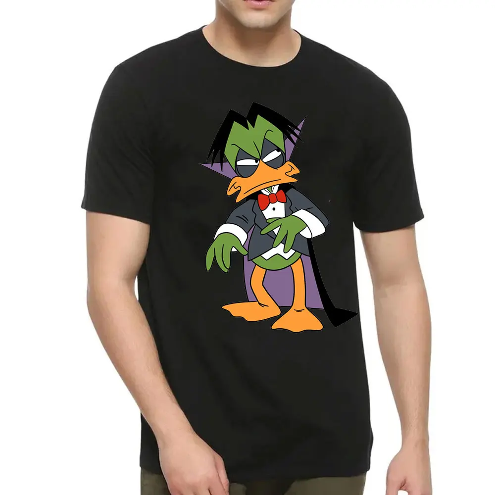 Men's Women's Sizes Retro Count Duckula Cartoon Graphic T Shirts Cotton Tee O-neck Classics Retro Tops Short-sleev Streetwear