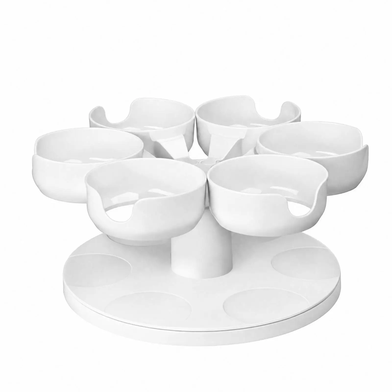 360-Degree Rotatable Cup Storage Stand Easy to Install Rotating Tumbler Holder with Handle Slots Rotating Cup Rack Versatile