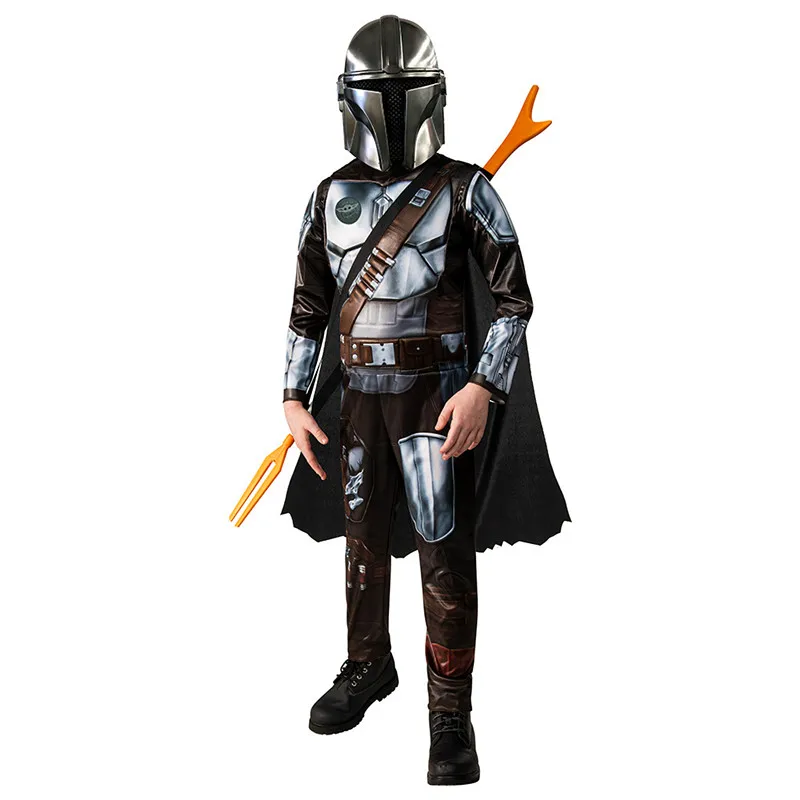 Boys Classic Movie Mandalorian Beska Armor Children Cosplay Clothing Halloween Mask Gift