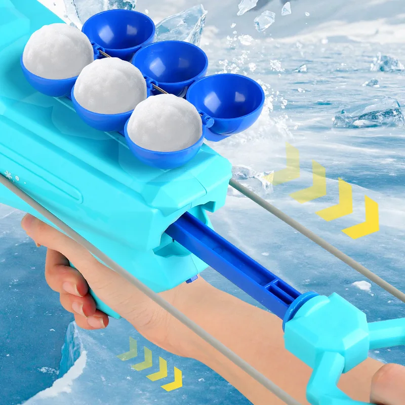 Children's snowball gun winter outdoor play snow toys snow bullet gun snow throwing snowball clip snowball fight artifact