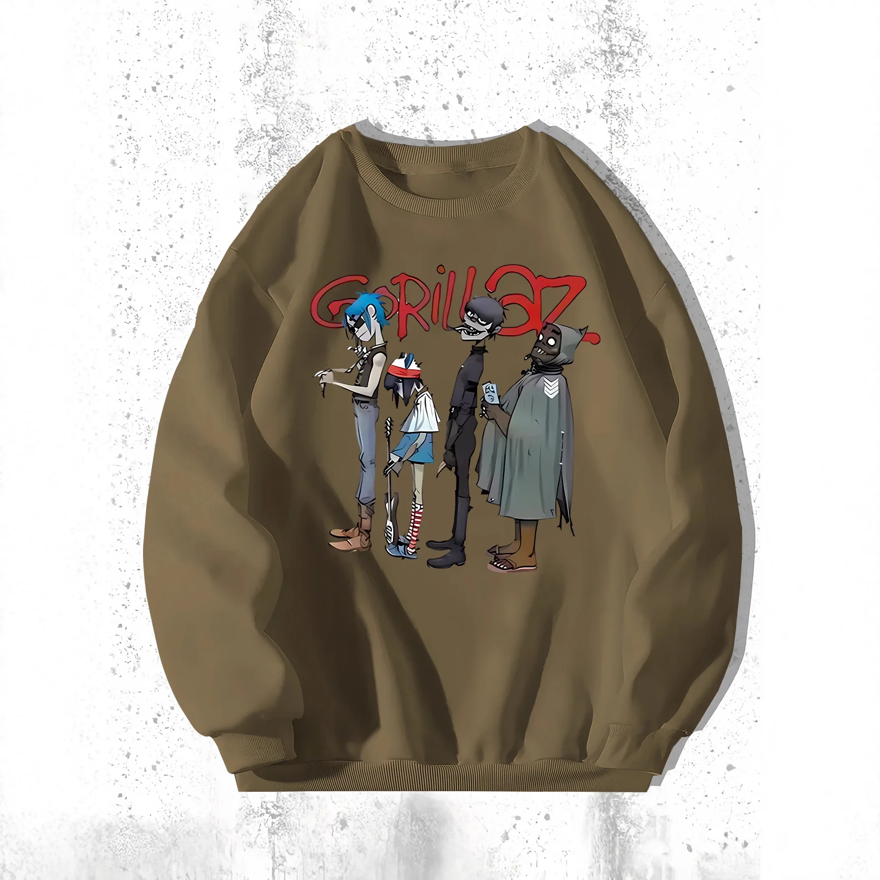 

Ультрамягкий утепленный свитшот на флисовой подкладке, свободный крой, большой размер, круглый вырез, осень-зима, повседневный, удобный, мужской