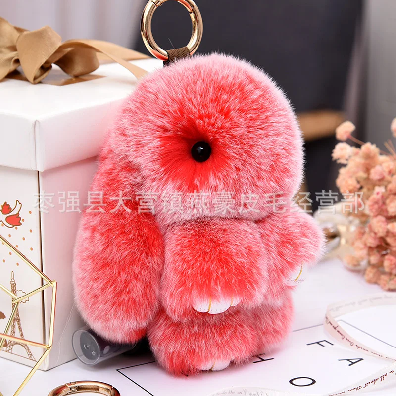 Ins süßer Kaninchen-Plüsch-Aufhänger, Geburtstagsgeschenk für Mädchen, süßer Schlüsselanhänger für Rucksack, unverzichtbar für Mädchen, bezaubernder Haustier-Anhänger