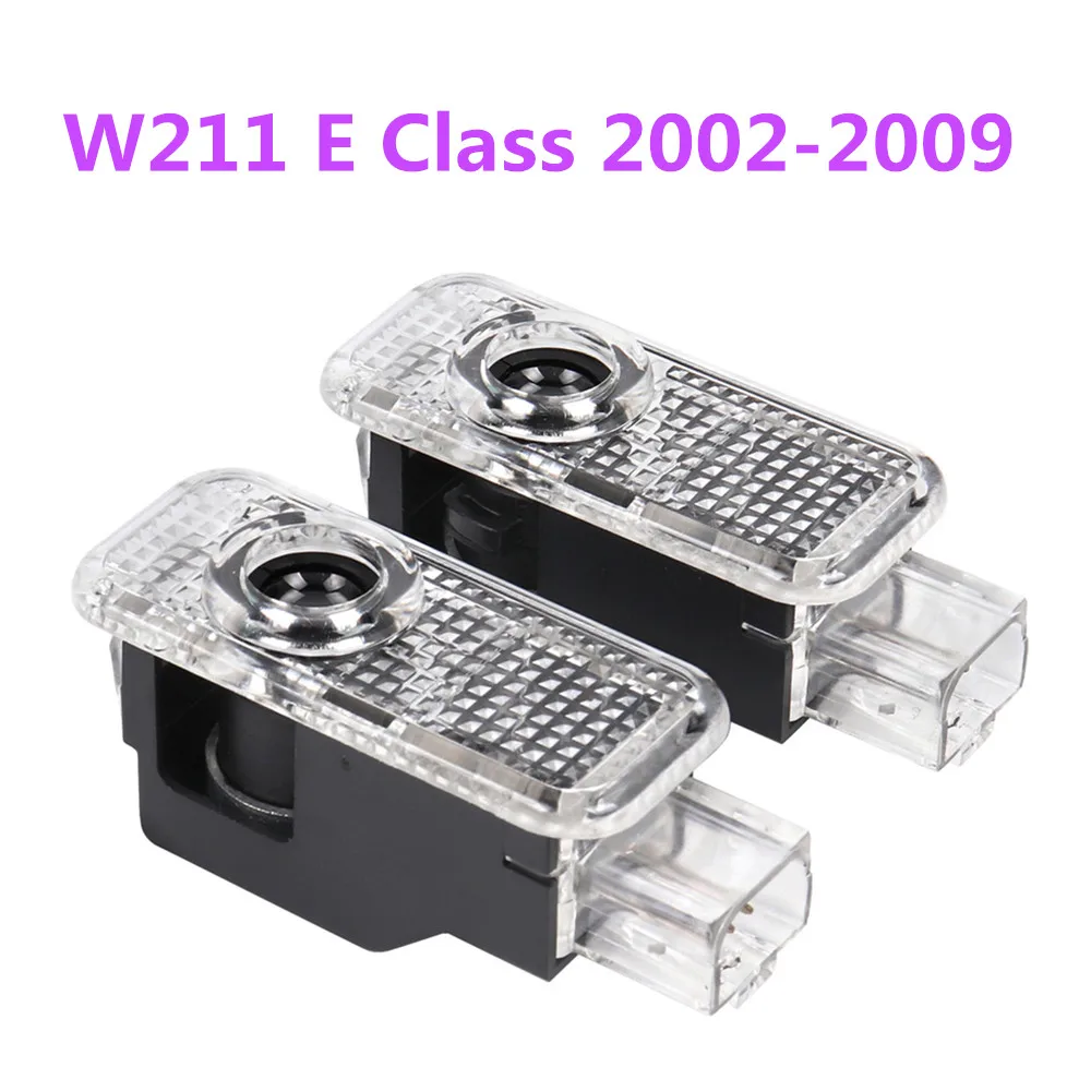 2PCS LED Car Door Ghost Shadow Welcome Logo Projector Lights Accessories For Mercedes Benz W211 S211 E CLASS 2002 - 2009 2008