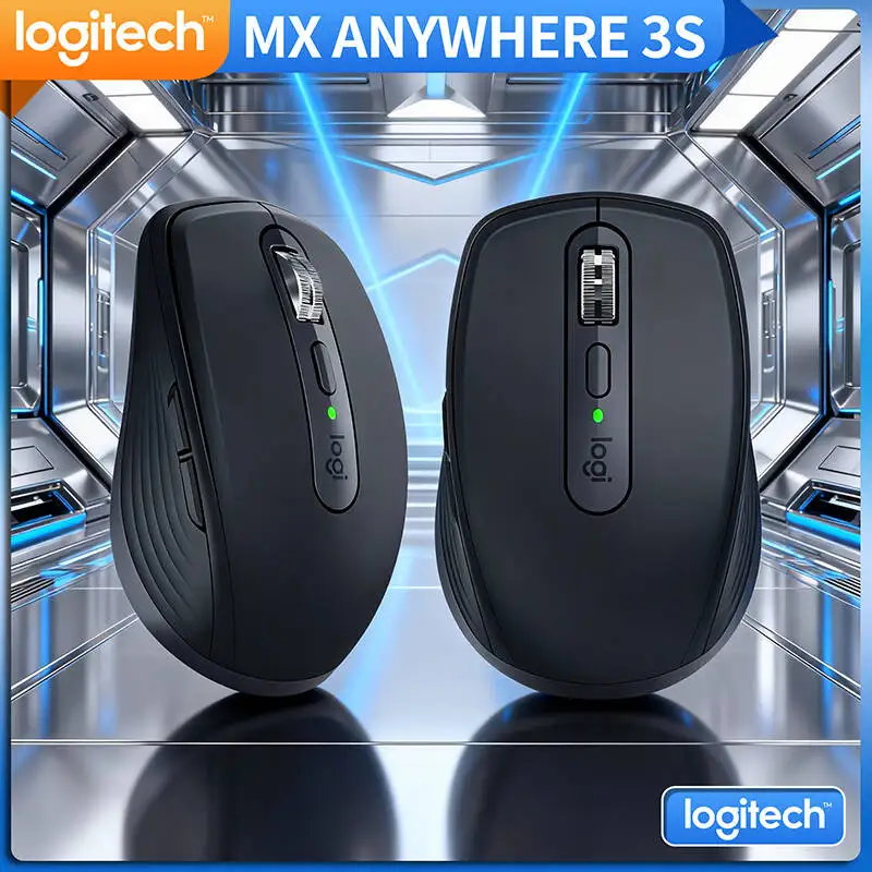 

Compact Wireless Logitech MX Anywhere 3S Mouse 8K DPI Silent Click Rechargeable Ergonomic for PC Mac Office Travel Gaming