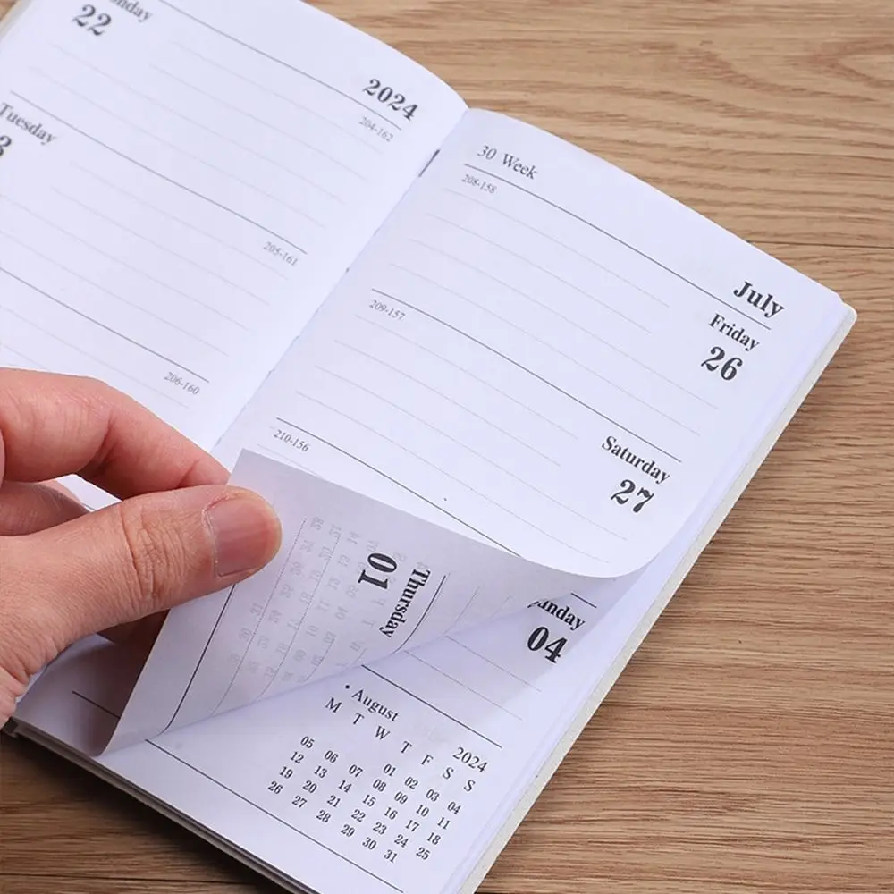 สมุดจดบันทึกตารางเวลา2024สมุดแพลนเนอร์60แผ่นสมุดจดบันทึกสมุดจดบันทึกสมุดวางแผน2024สมุดบันทึกไดอารี่สมุดบันทึก