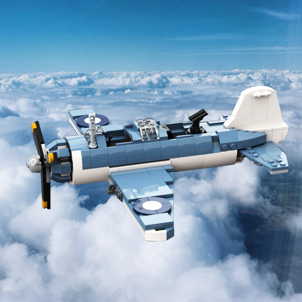 MOC 141399 WWII Dive Bomber Building Blocks Spacefighter Military Series Bricks Model Plane Children's Toy Birthday Gift