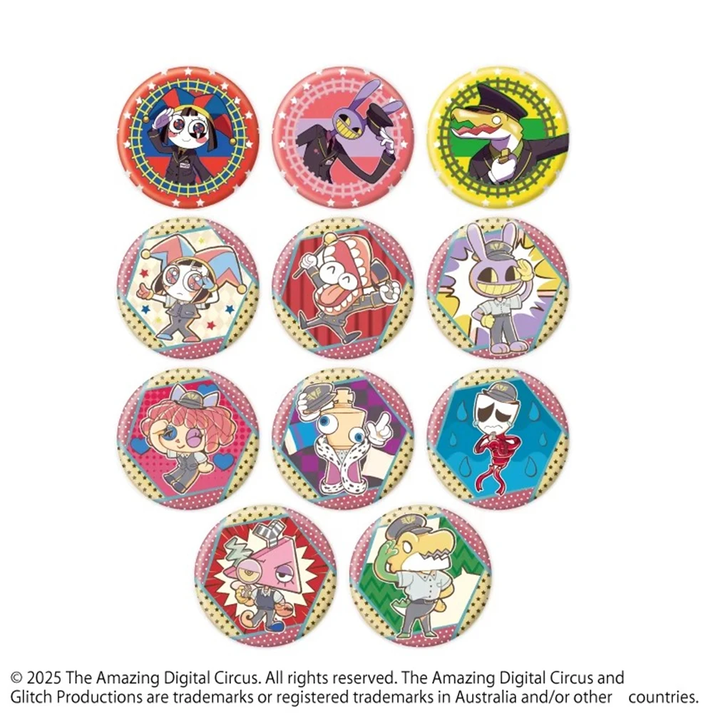 

58 мм аниме удивительный цифровой цирк Pomni Jax Ragatha Gangle Zooble косплей костюм значок булавка SPTE жестяная брошь ﻿ Опора Gilf