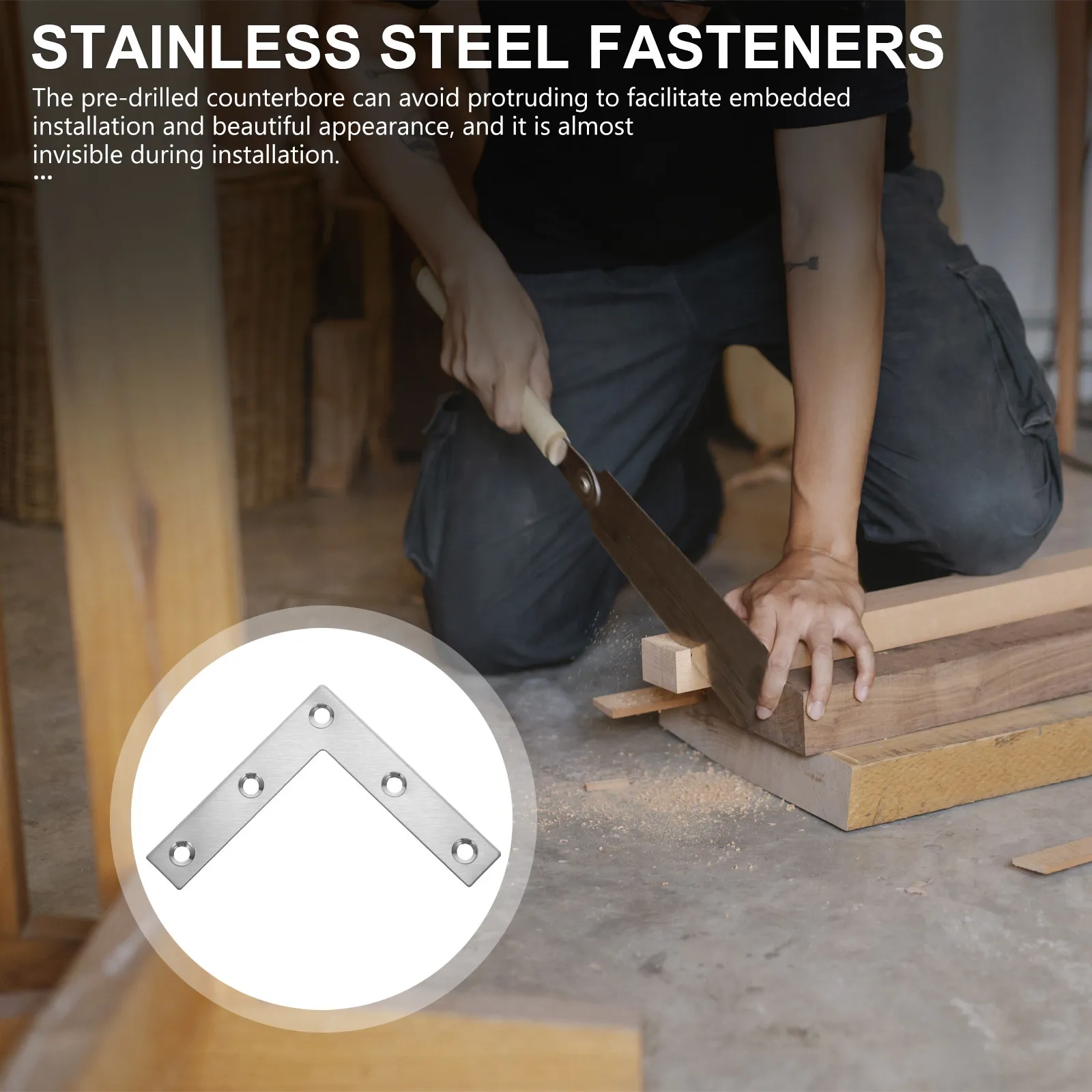 

20 шт. мебельных крепежных элементов: угловые скобы, сверхпрочные L-образные кронштейны для усиления соединений, антикоррозийные железные фиксаторы