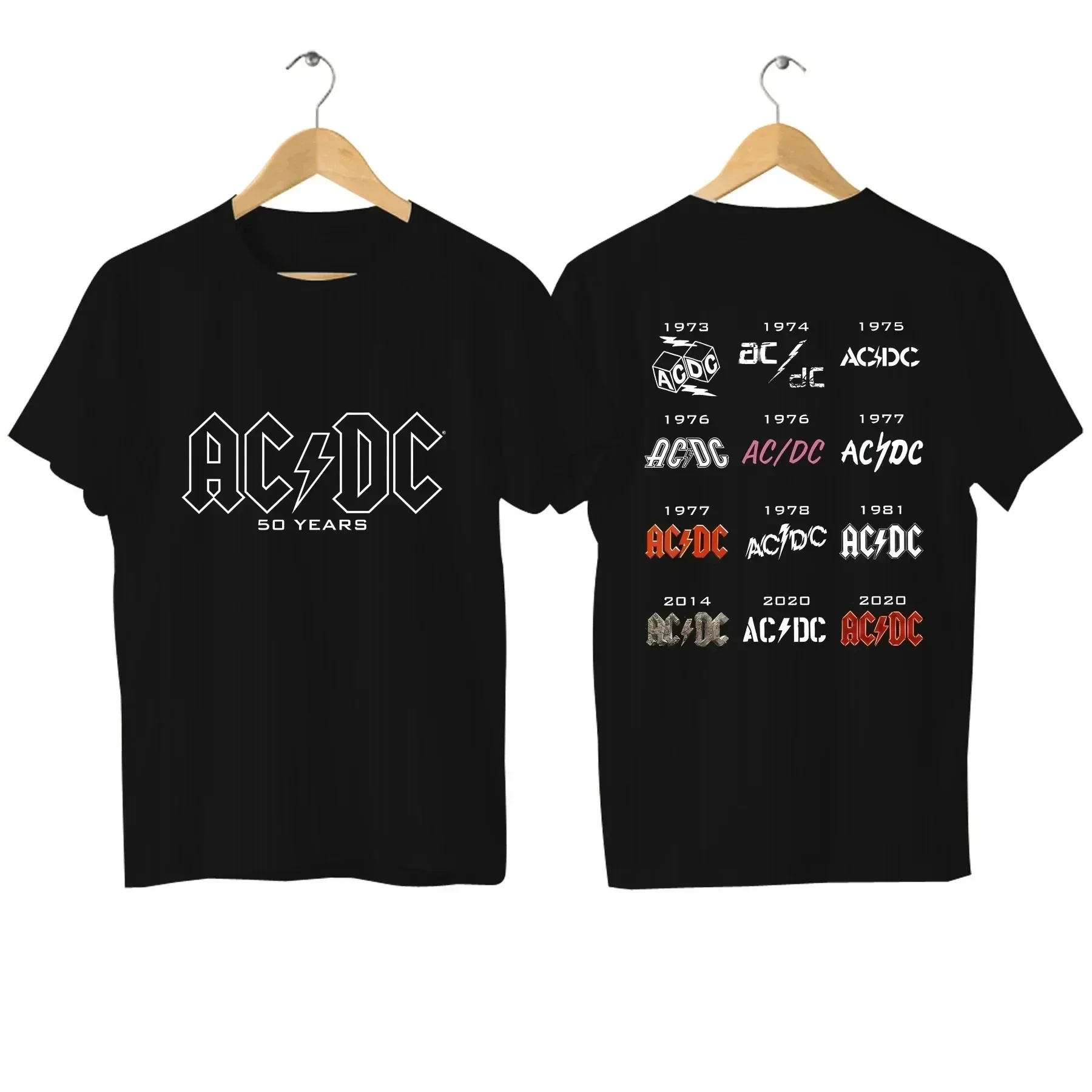 2025 AC PWRDUP Live DC Camiseta con estampado gráfico de marca, camisetas de algodón para hombre y mujer, camisetas de moda Hip Hop de gran tamaño, ropa de verano