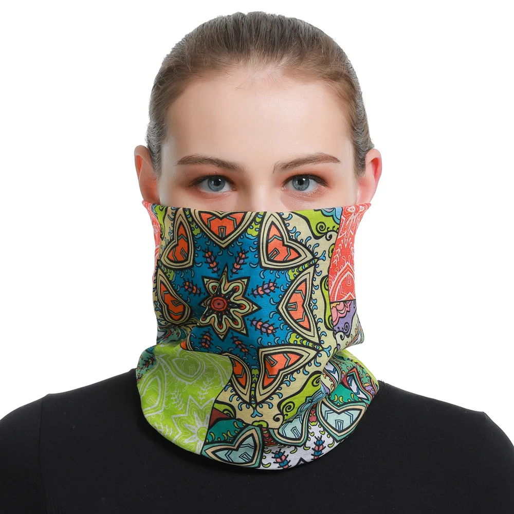 Vintage Stempel Ontwerp Magie Naadloze Bandana Voor Vrouwen Man Retro Fietsmasker Hals Sjaal Vrouwelijke Mannelijke Fiets Bivakmuts Hoofdband