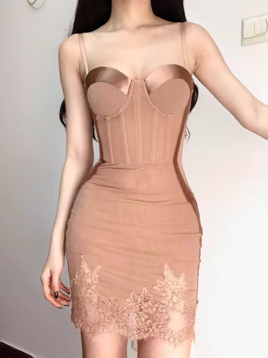 Vestido negro 2026, novedad de verano, vestido corto sexy con encaje y tirantes finos para mujer, vestidos cortos sexys, vestidos cortos, vestido de mujer