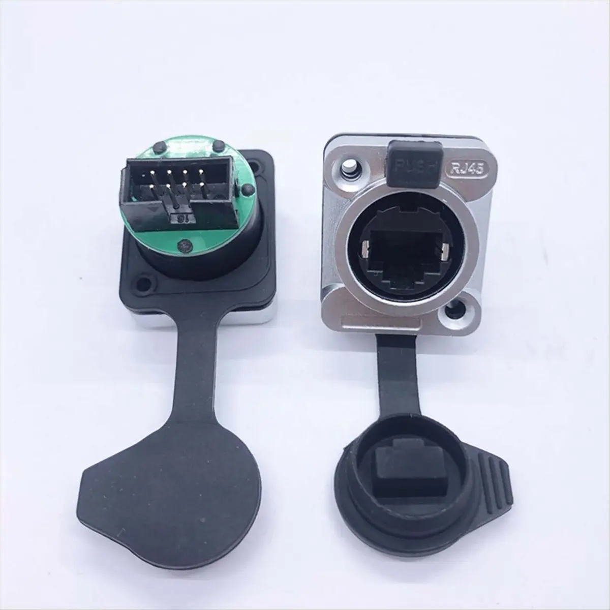 

Y69A 10PCS Ethernet Rj45 Chassis Socket NE8FDP Ethernet Pass Through Connector IP65 Waterproof C