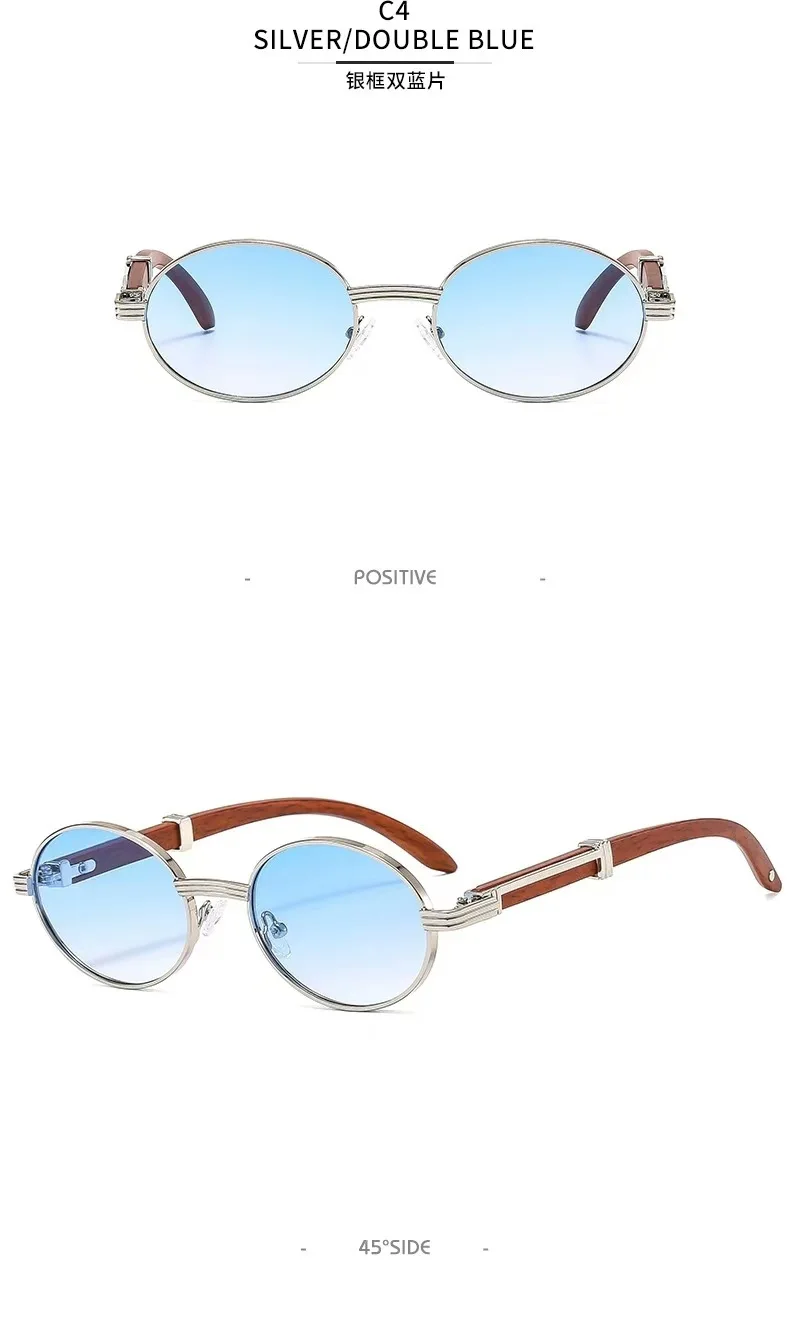 Neue Ankunft Männer Frauen Punk Sonnenbrille Unisex Mode Sonnenbrille Oval Brillen Shades Runde Sonnenbrille ﻿ Runde Sonnenbrille – Detail 11