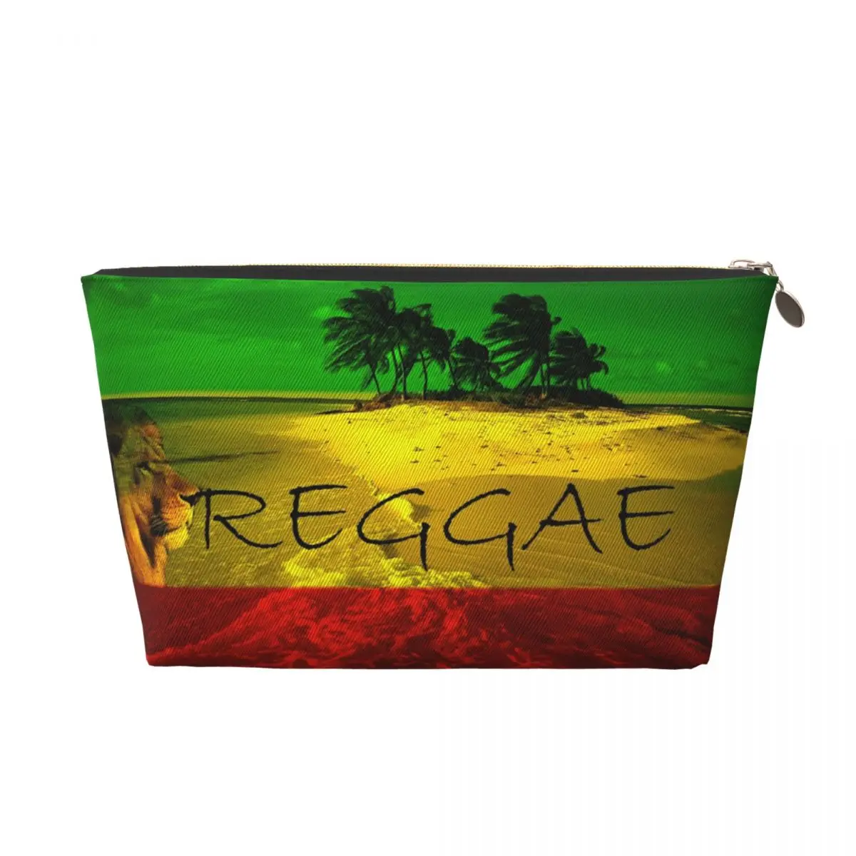 Custom Jamaica Flag Toiletry Bag for Women Jamaica Rasta Reggae Makeup Cosmetic Organizer Ladies Beauty Storage Dopp Kit Case