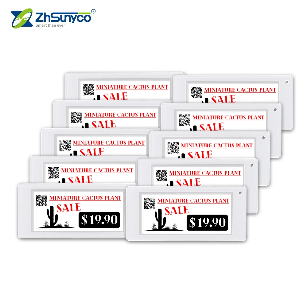 Zhsunyco 10pcs 2.9" Esl Electronic Price Tag Esl E-Ink Electronic Shelf Label