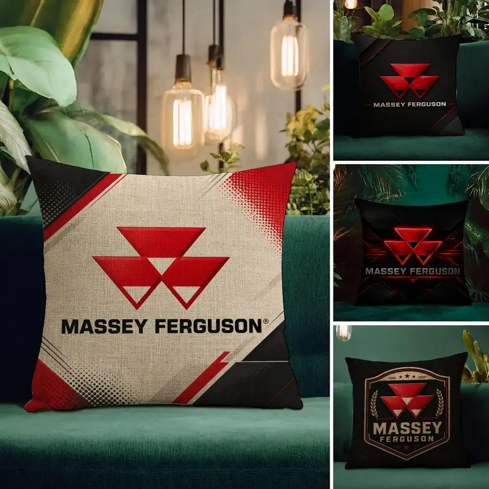 Brand Massey Ferguson Cushion Cover Natural Linen Pillowcase Set Cushion Cover for Sofa Bedroom Chair
