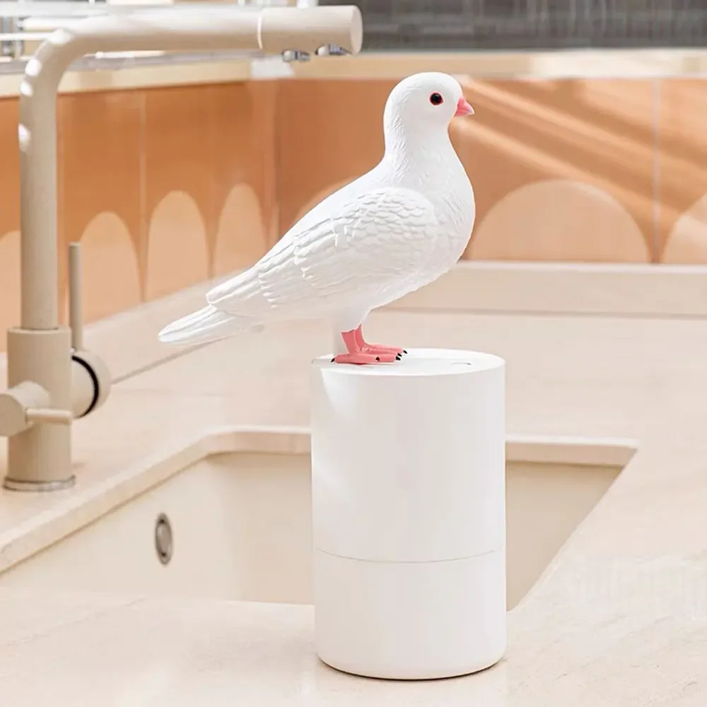 Pigeon Automatic Foaming Hand Soap Dispenser Touchless Cute Bird Soap Dispenser for Commercial Offices Countertop Household Use