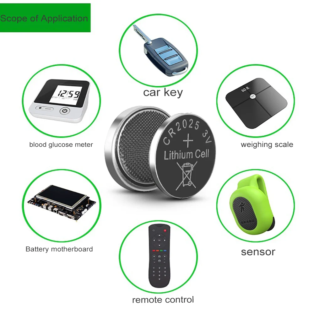 5-50 قطعة CR2025 3 فولت بطارية ليثيوم DL2025 BR2025 KCR2025 السيارات التحكم عن بعد اللوحة الإلكترونية مقياس لعبة البطارية