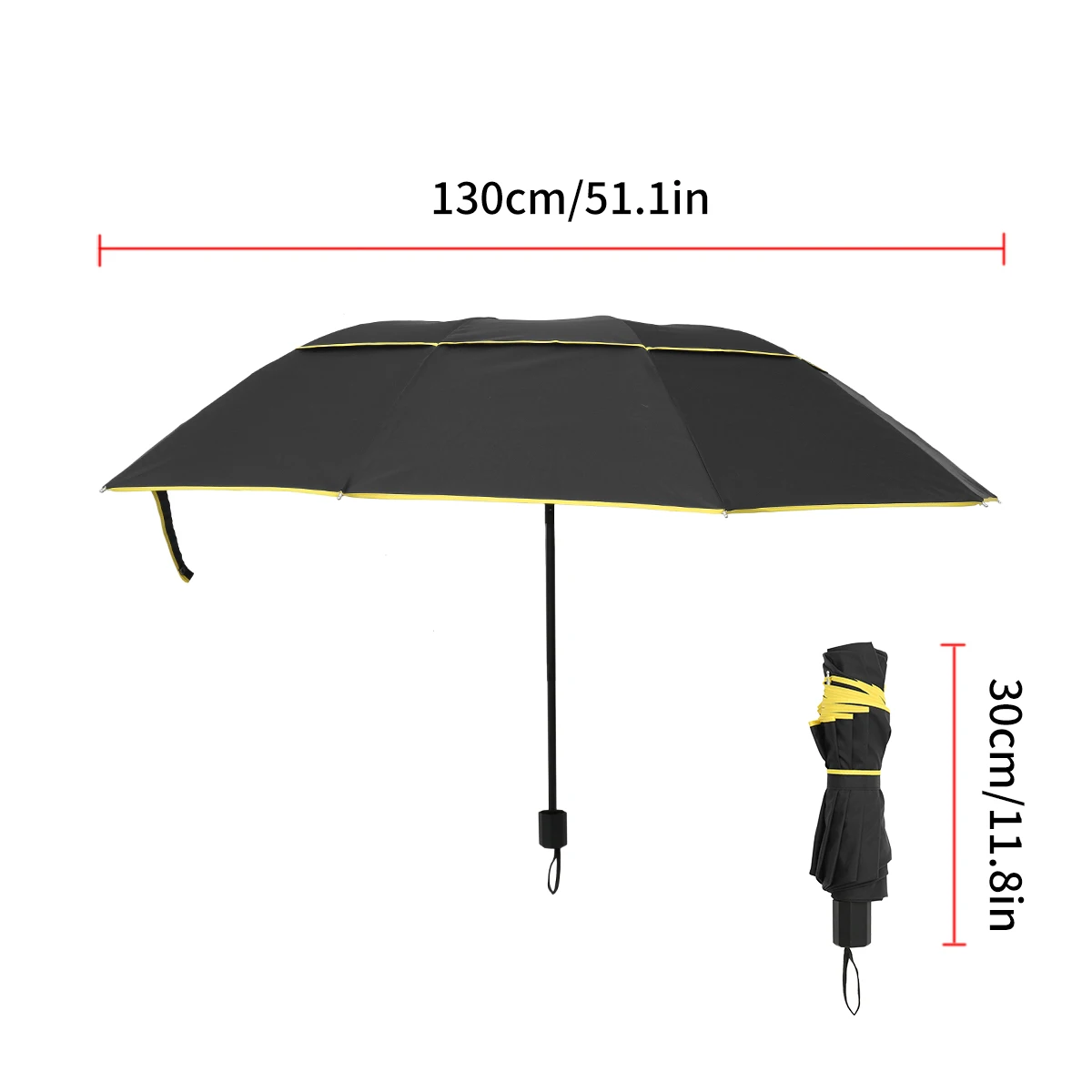 Folding Umbrella Large 10 Ribs Double Layer Manual Open Sun Rain Umbrellas Windproof Storm Proof for Outdoor Traveling Sporting