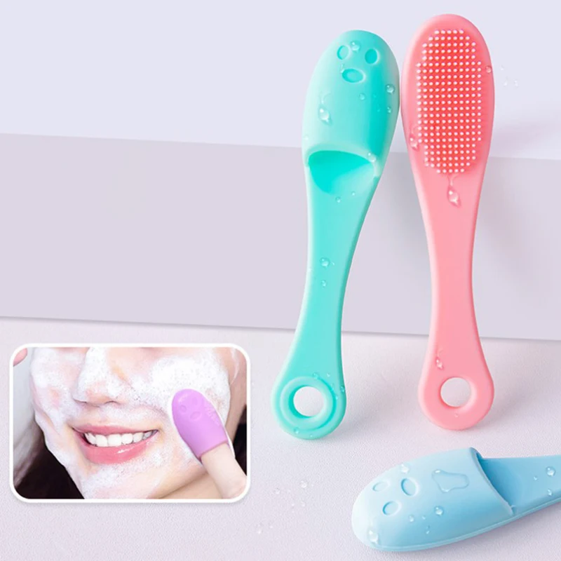 Escova nasal de silicone dupla face para poros faciais, massagem, portátil, cravo, ferramenta de beleza, esfoliação nasal