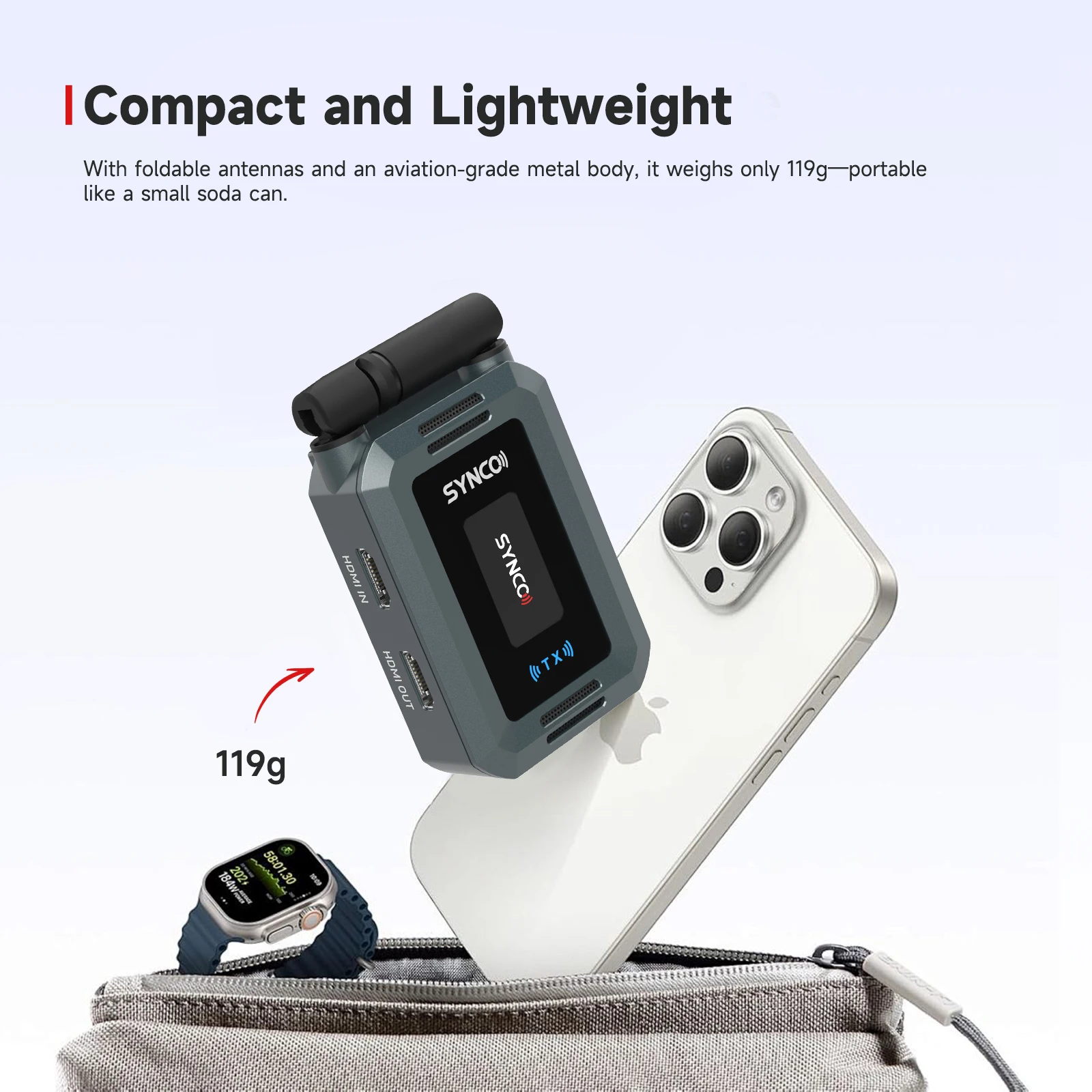 SYNCO Xvison HD نظام نقل الفيديو اللاسلكي المهنية 1080P 60fps جهاز ريسيفر استقبال وإرسال #4