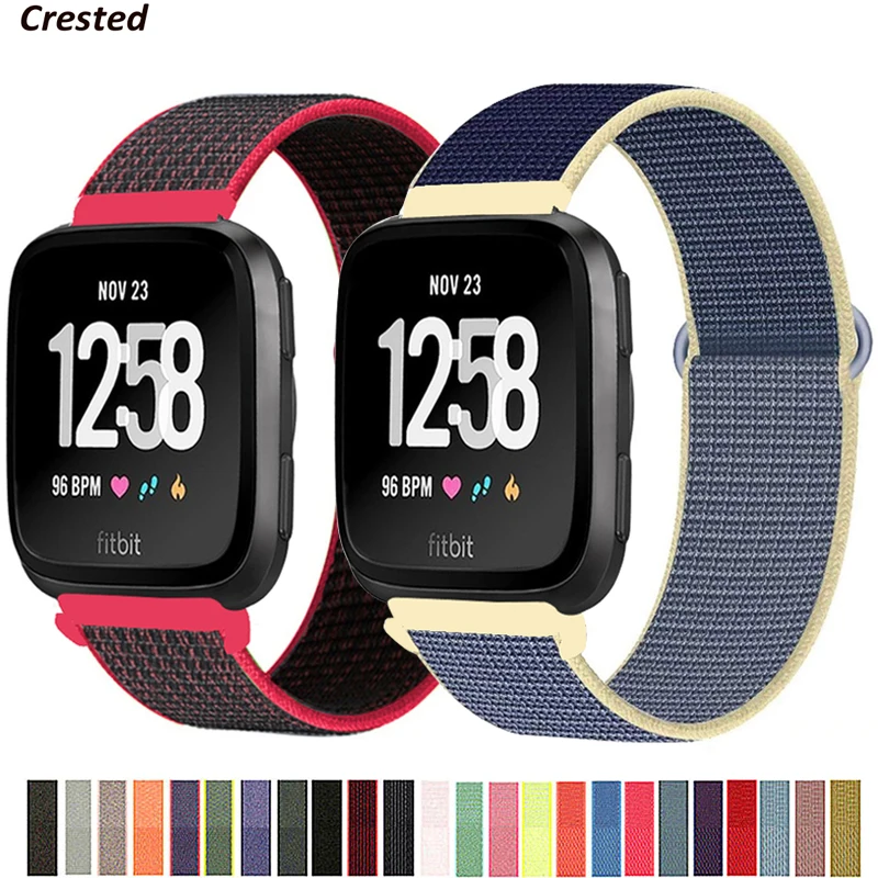 Nylon Strap for Fitbit Versa/Lite/Versa2 band Smart watch replacment Watchband Sport Loop Bracelet Fitbit Versa 2 band