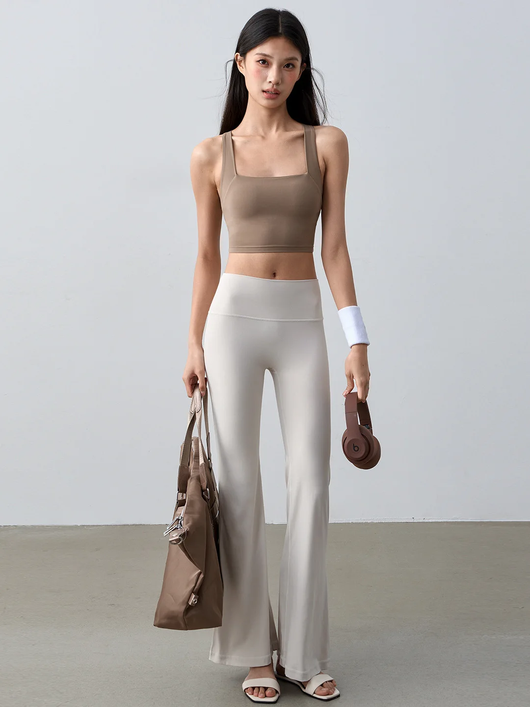 

Брюки для йоги с высокой талией Sl, расклешенные брюки для бега, брюки из коровьей кожи, спортивные длинные брюки для живота