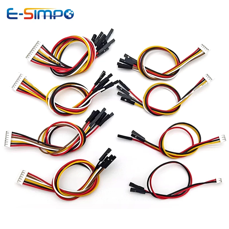 10 قطعة HY2.0 إلى دوبونت خط سلك إلكتروني-2P/3P/4P/5P/6 دبوس إلى 2.54 مللي متر دوبونت ذكر/أنثى سلك موصل كابل ملون