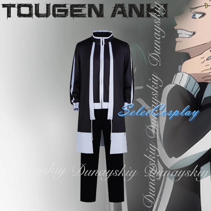 

Tougen Anki Аниме Косплей Rasetsu Academy Мужчины Женщины Душится Черно-Белая Школьная Форма Полный Костюм