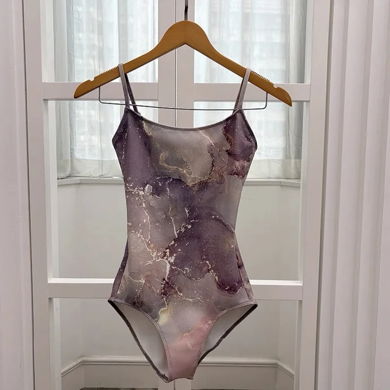 Leotardo de Ballet para adultos, instituciones de baile, práctica de Yoga, ropa de baile, ropa elegante sin mangas para gimnasia y Ballet para mujer