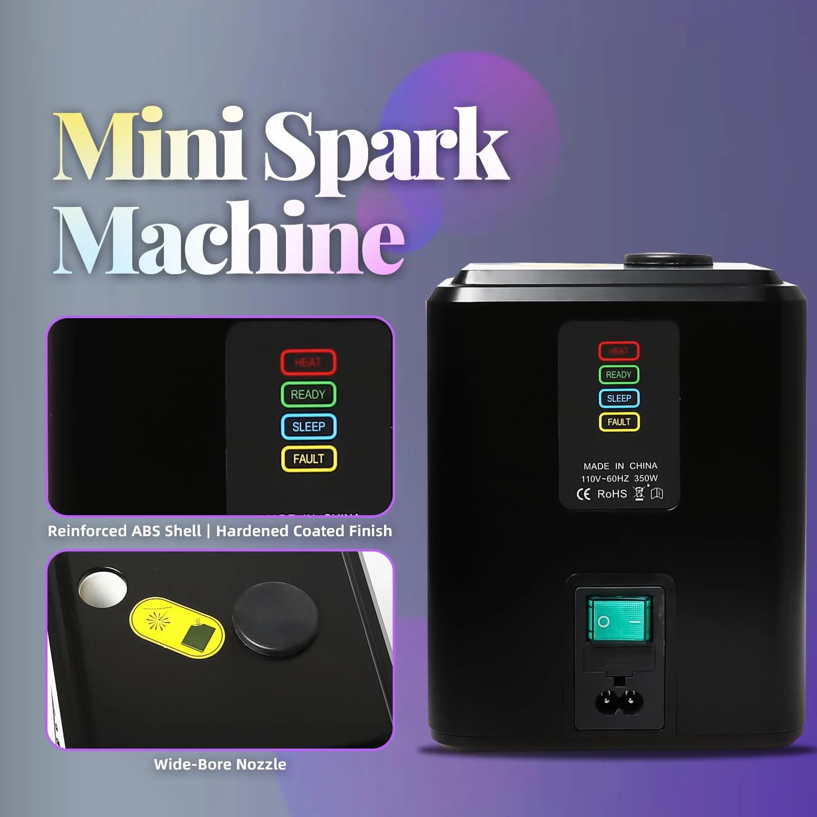 Mini Cold Spark Machine 350W Remote Spraying Cold Flame Fountain Machine Stage Equipment DMX Control  DJ Disco Wedding Party