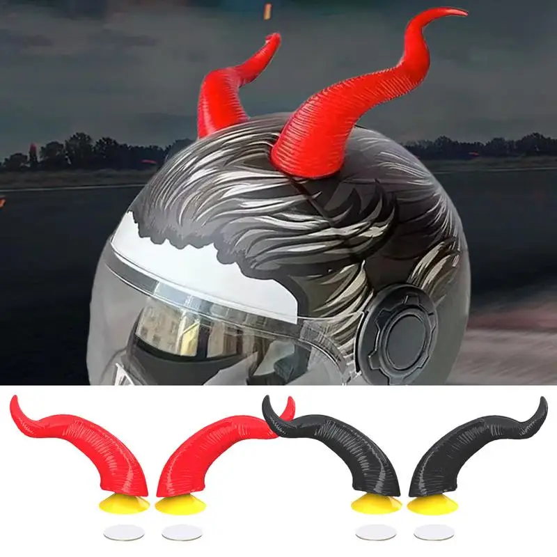 2Pcs Motorcycle Helmet Horns Motorcycle Helmet Decoration Devil Horns Motobike Electrocar Styling Helmet Decoration Sticker