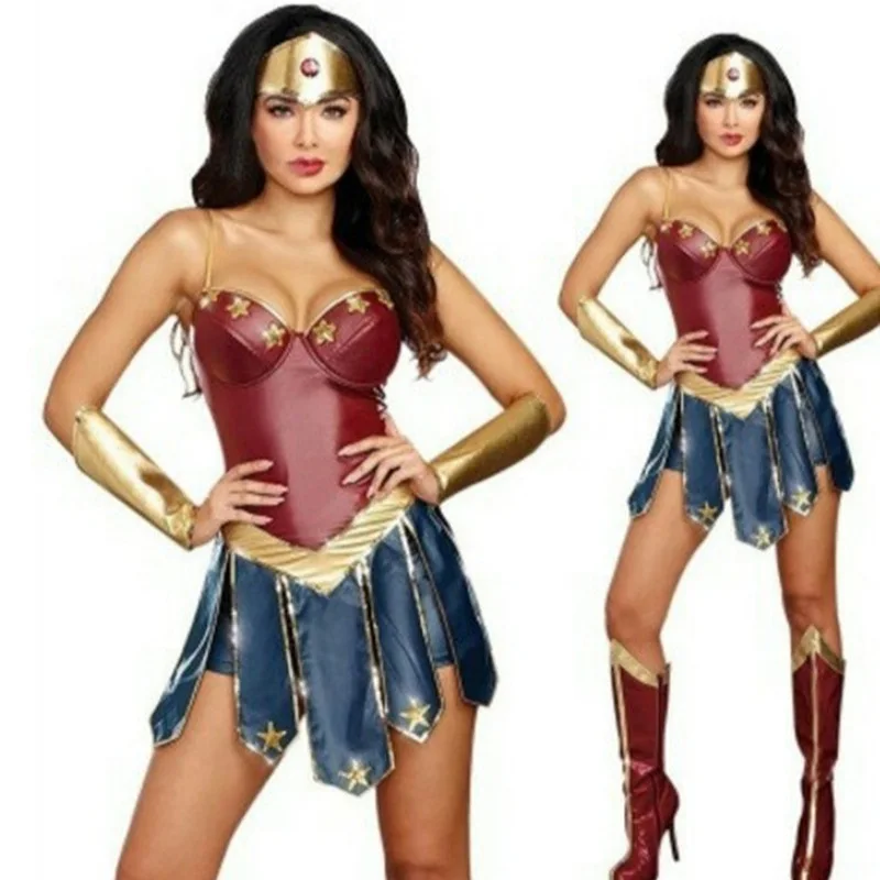 Film Wonder Woman Cosplay Uniforme Jupe Halloween Fête Justice Wonder Fantasia Déguisement League Super-Héros Superwomen Costume