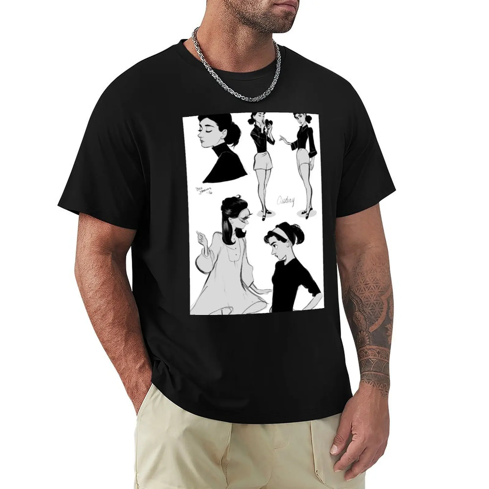 Audrey Hepburn 1 T-Shirt Trendy Print Short Sleeve T-Shirt